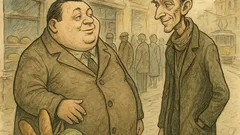 Banc: Un bărbat obez îi spune unuia slab