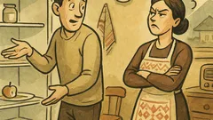 Banc: Iubito, frigiderul e gol. Fă ceva!