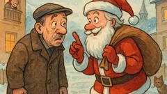 Banc: Bulă îl întâlnește pe Moș Crăciun