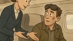 Banc: Stewardesa întreabă: ați mai zburat vreodată?