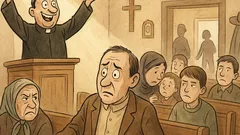 Banc: Un enoriaș îi spune predicatorului...