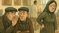 Banc: La biserică, Ion o caută pe Măria