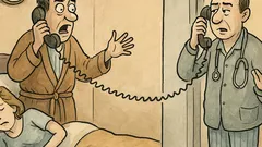 Banc: Noaptea, sună un bărbat la doctor