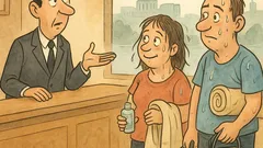 Banc: Un cuplu de bucureșteni la hotel...