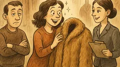 Banc: Soțul intră cu soția la blănuri