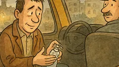 Banc: Un tip urcă într-un taxi...