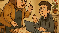 Banc: Bunicuța îl întreabă pe nepot…