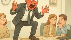 Banc: Directorul țipă: firma e casă de nebuni