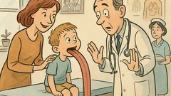 Banc: Mama cu copilul la medic...