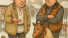 Banc: Doi bărbați stau de vorbă