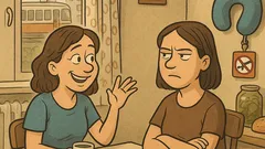 Banc: Două prietene stau de vorbă...