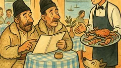 Banc: Doi ciobani la restaurant mediteranean