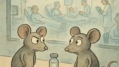 Banc: Doi șoareci în laborator, la vaccin