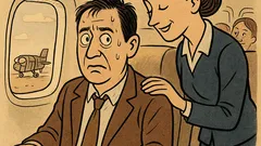 Banc: Stewardesa: „Ați mai zburat vreodată?”