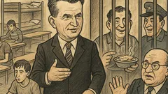 Banc: Ceaușescu în vizită la cămin