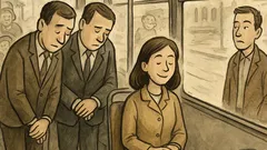 Banc: Iubi, azi, în autobuz, trei bărbați...