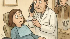 Banc: O femeie la dentist tace